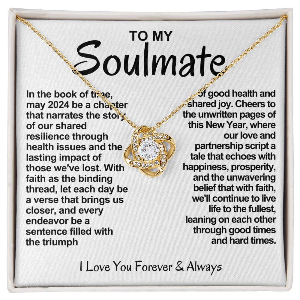 Soulmate Love Knot Necklace- With Faith We'll Continue to Live Life To The Fullest