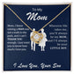 [ ALMOST SOLD OUT ]To My Mom Love Knot Necklace-Raising a Man