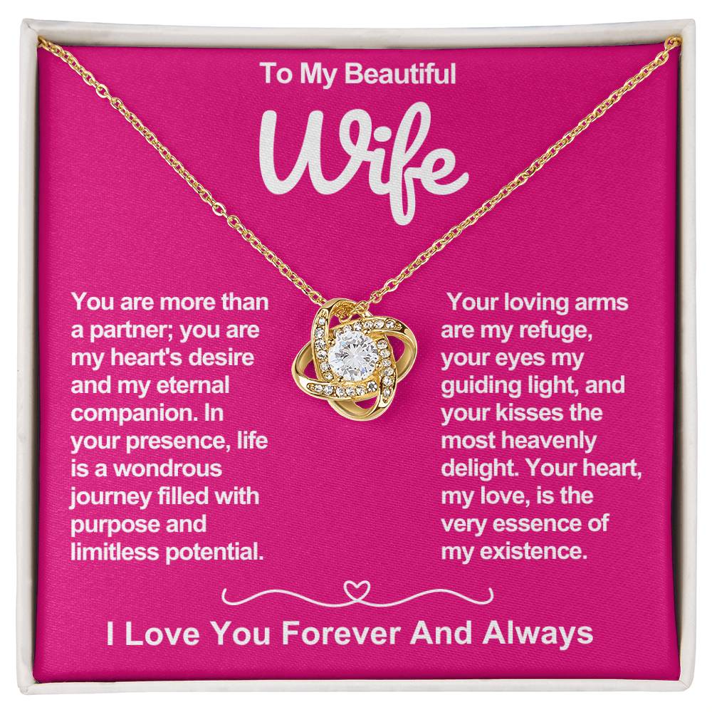 Wife Love Knot Valentine Necklace