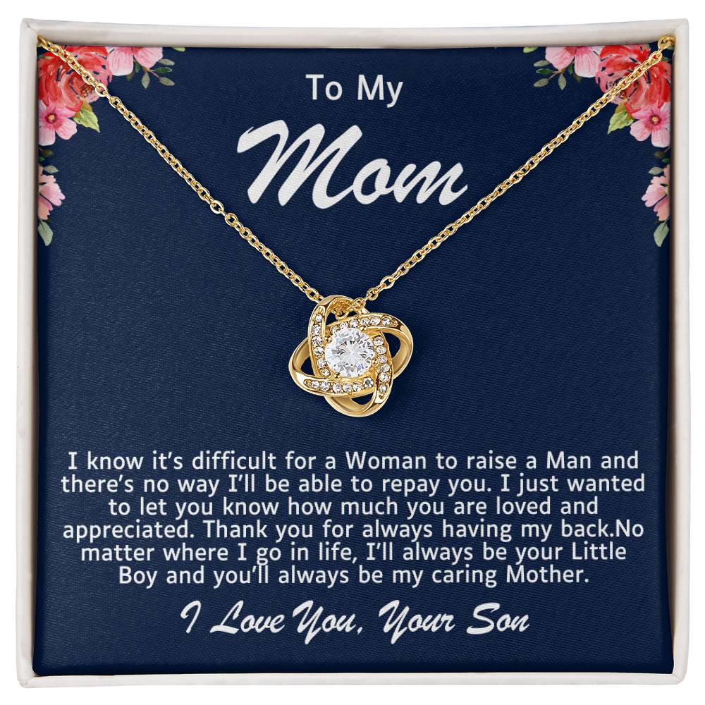 Mother Love Knot Necklace-You Will Always Be My Mom