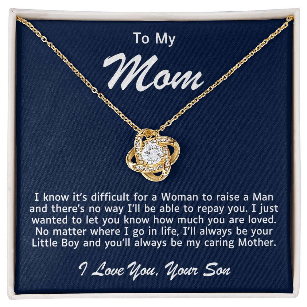 Mother Love Knot Necklace-You Will Always Be My Mom