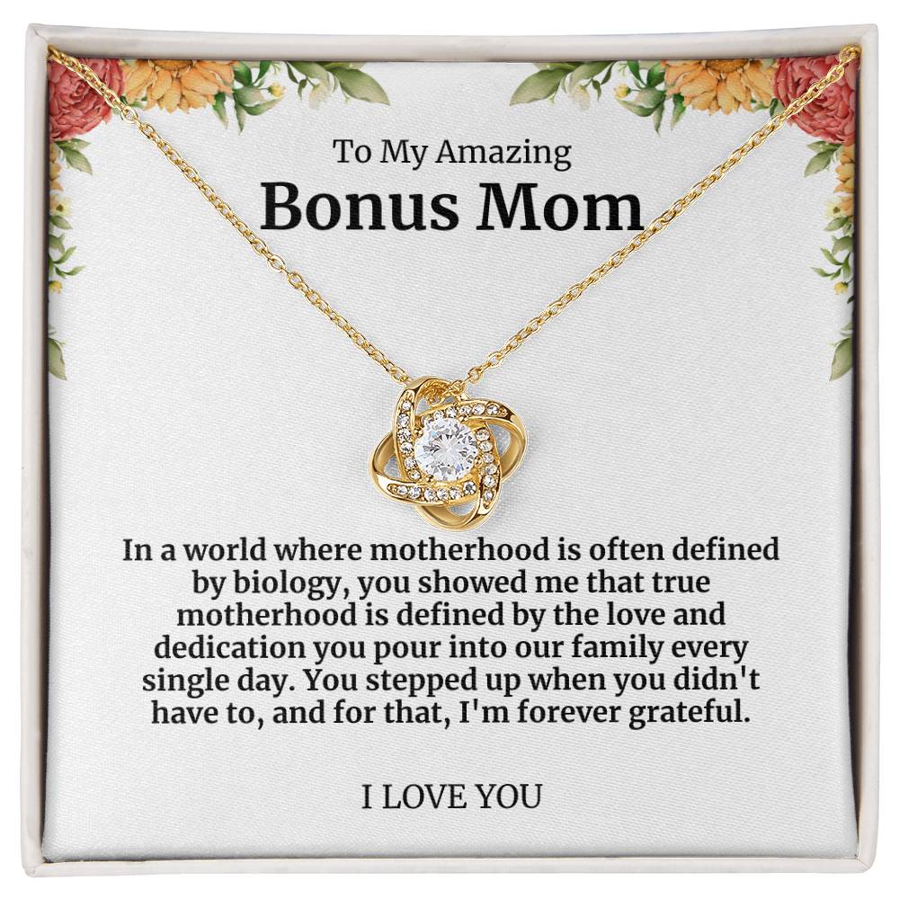 To My Amazing Bonus Mom Necklace