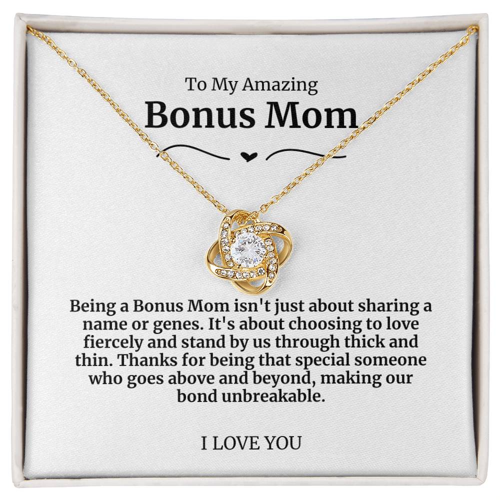 To My Amazing Bonus Mom Necklace