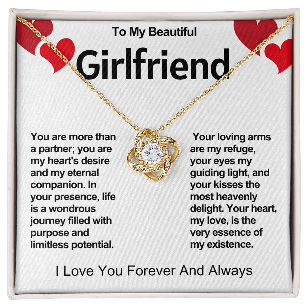 Girlfriend Love Knot Valentine Necklace