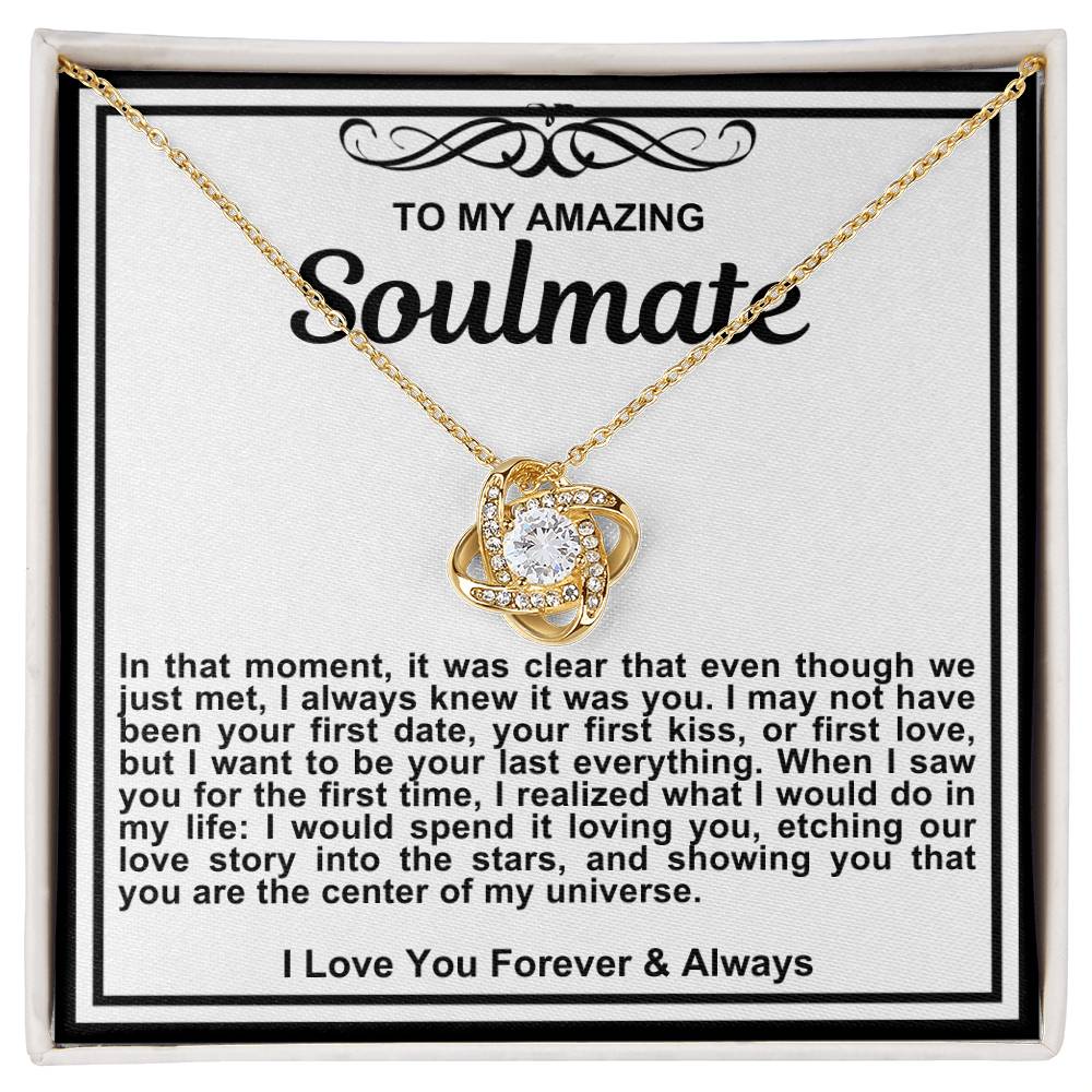 Soulmate Love Knot Necklace- The Center Of My Universe