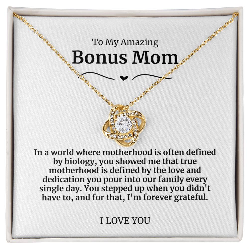 To My Amazing Bonus Mom Necklace