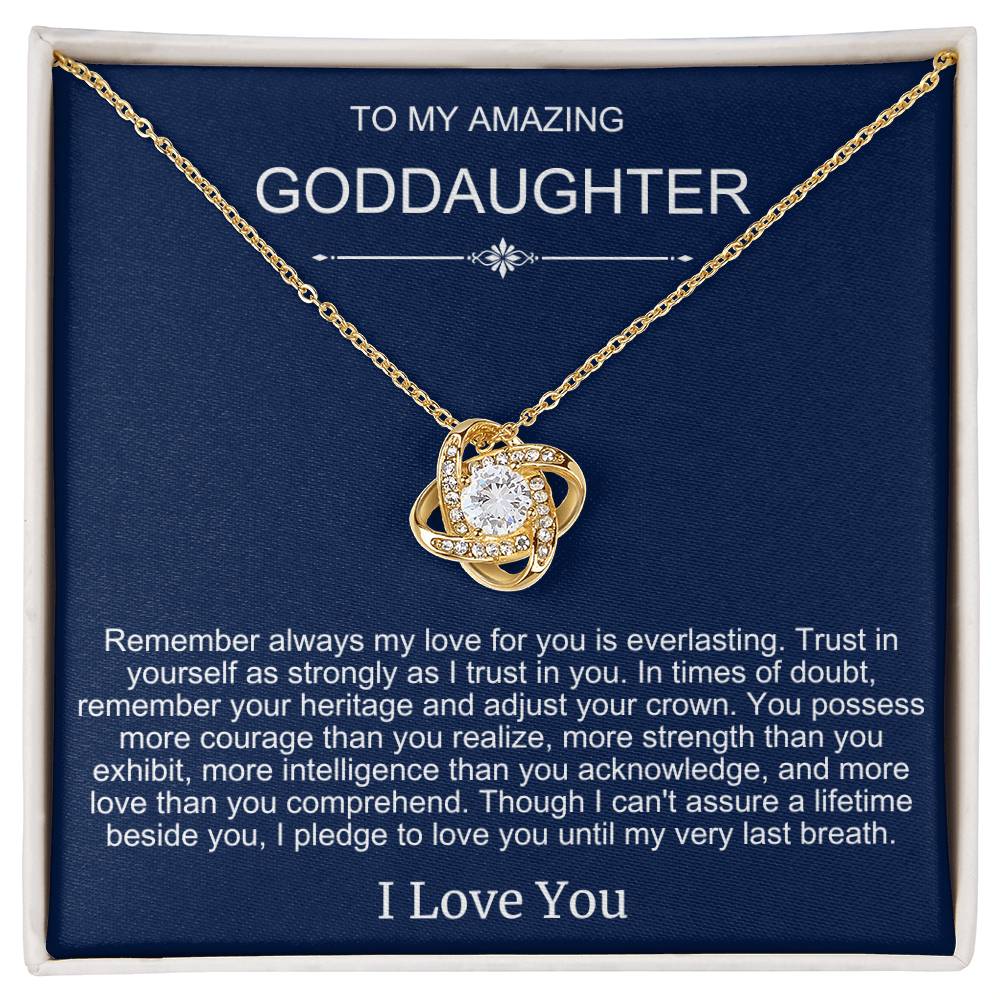 Beautiful Gift To Goddaughter from God Parent "You Are Braver Than You Believe" Necklace