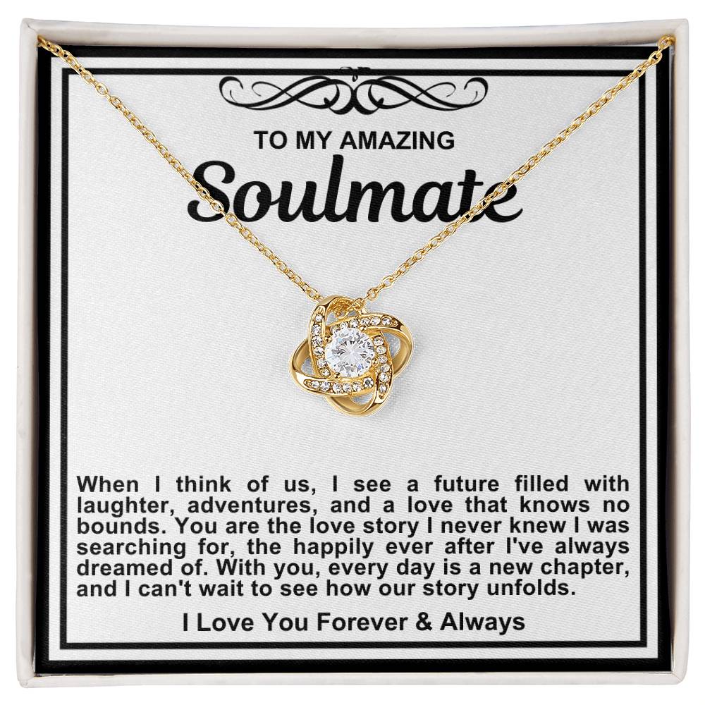 Soulmate Love Knot Necklace- With You Everyday Is A New Chapter