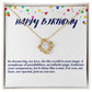 Happy Birthday Love Knot Necklace