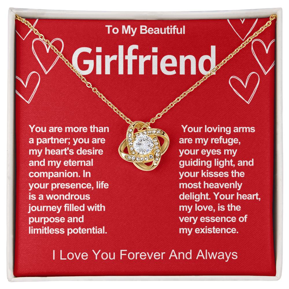 Girlfriend Love Knot Valentine Necklace