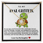 Daughter Turtle Love Knot Necklace