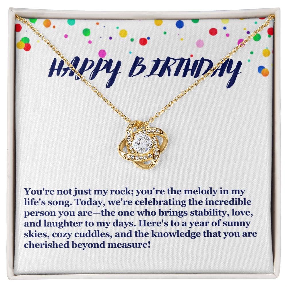 Happy Birthday Love Knot Necklace