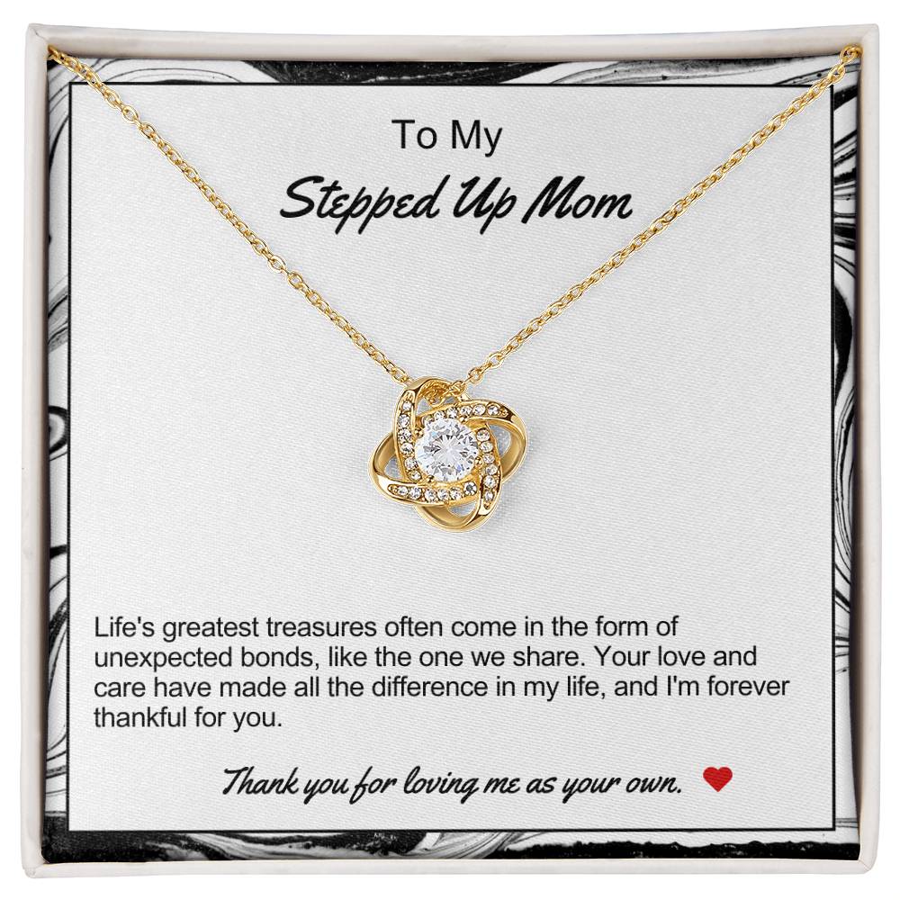 Stepped Up Mom Love Knot Necklace