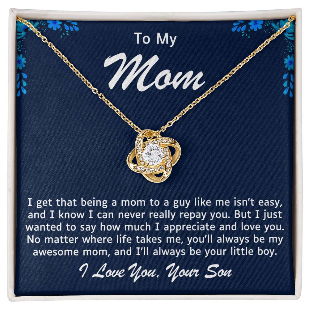 Mother Love Knot Necklace-You Will Always Be My Mom