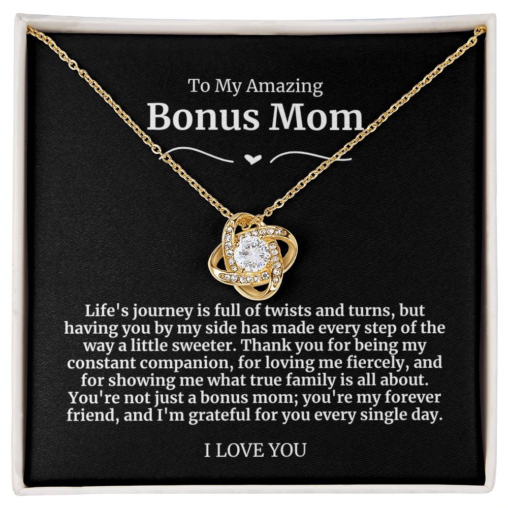 To My Amazing Bonus Mom Necklace