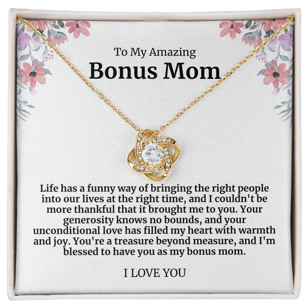 To My Amazing Bonus Mom Necklace