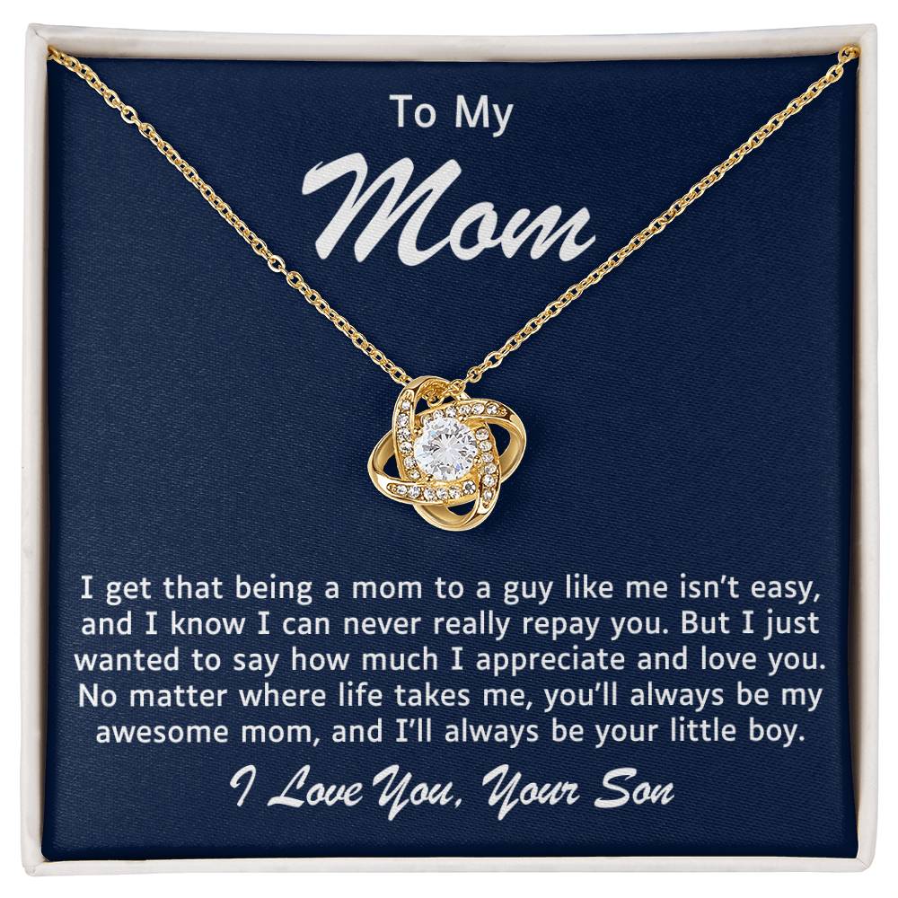 Mother Love Knot Necklace-You Will Always Be My Mom