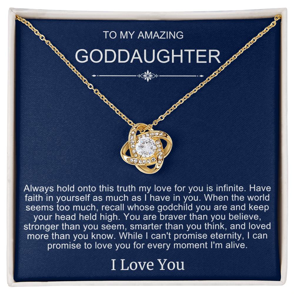 Beautiful Gift To Goddaughter from God Parent "You Are Braver Than You Believe" Necklace