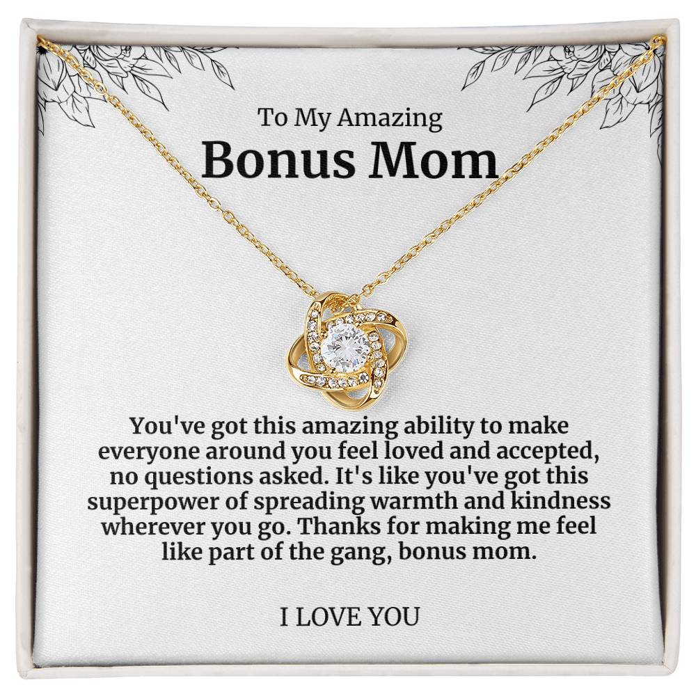 To My Amazing Bonus Mom Necklace