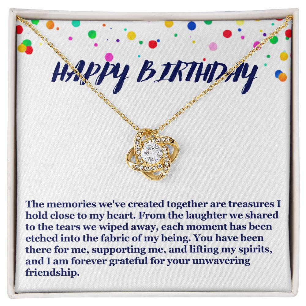 Happy Birthday Love Knot Necklace