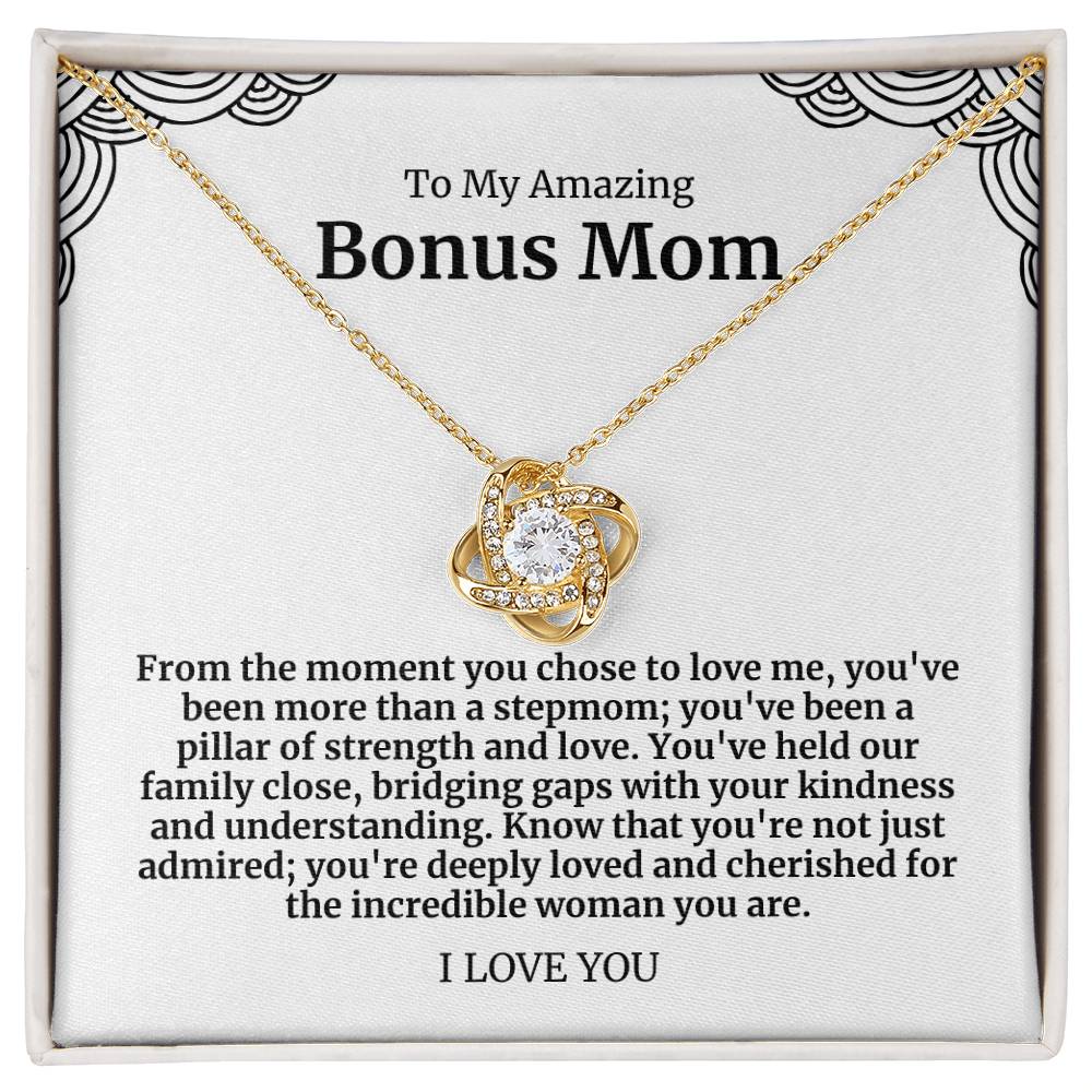 To My Amazing Bonus Mom Necklace