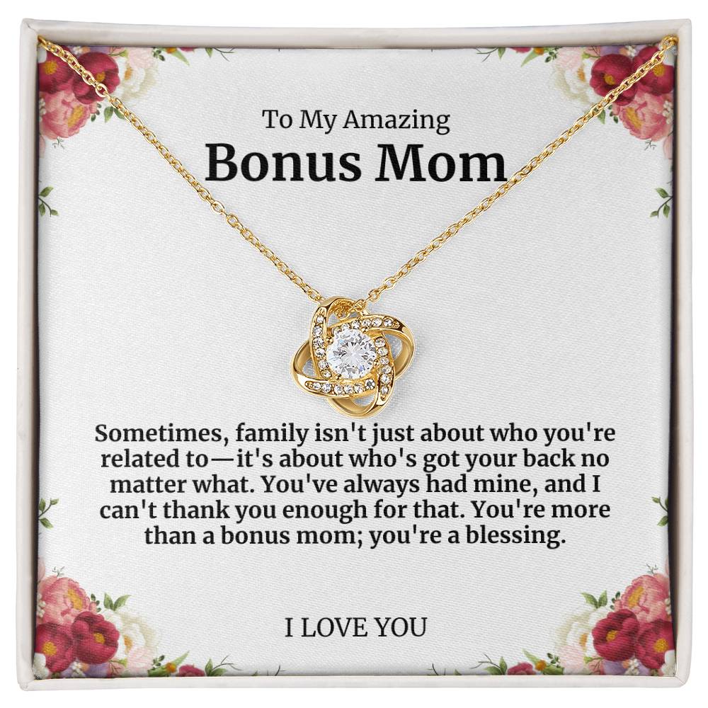 To My Amazing Bonus Mom Necklace