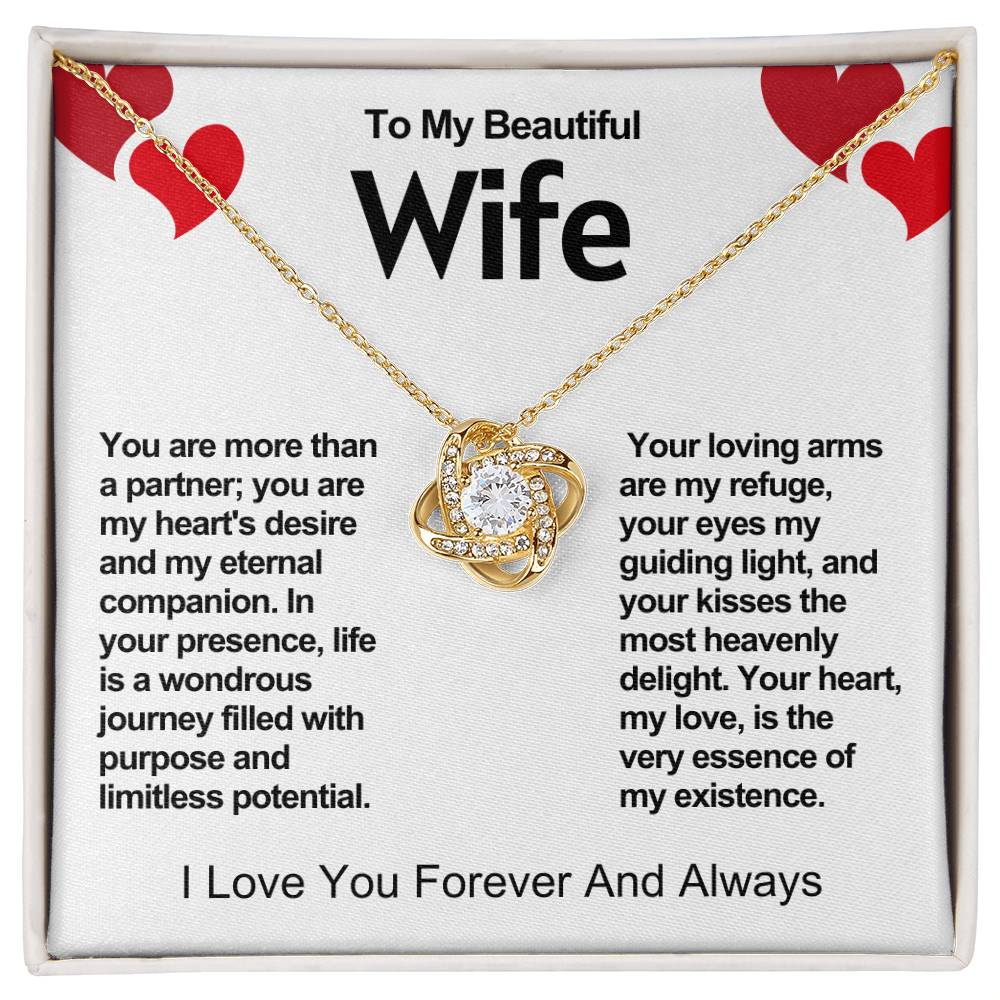 Wife Love Knot Valentine Necklace