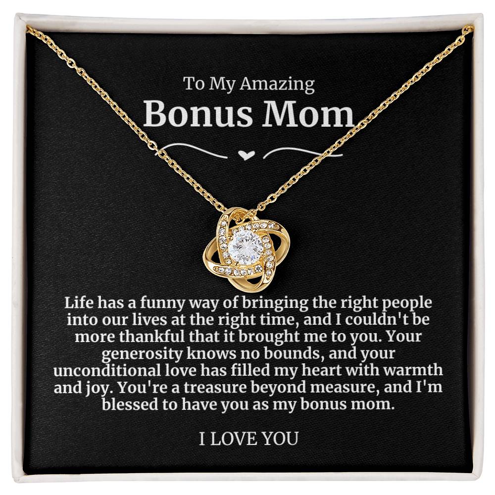 To My Amazing Bonus Mom Necklace