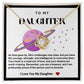 Daughter Planet And Stars Love Knot Necklace