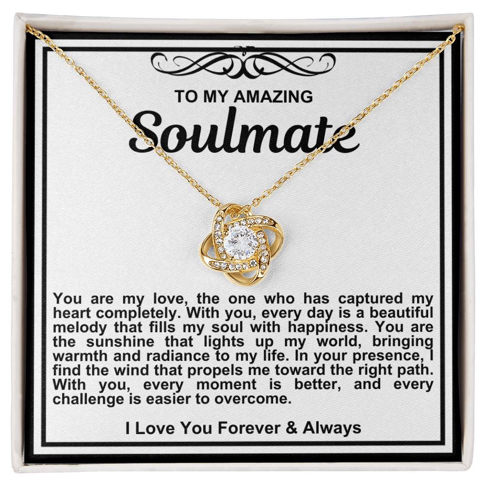 Soulmate Love Knot Necklace- You Captured My Heart Completely