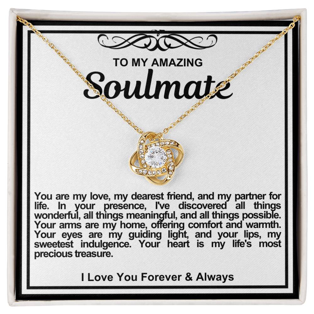 Soulmate Love Knot Necklace- Your Arms Are My Home