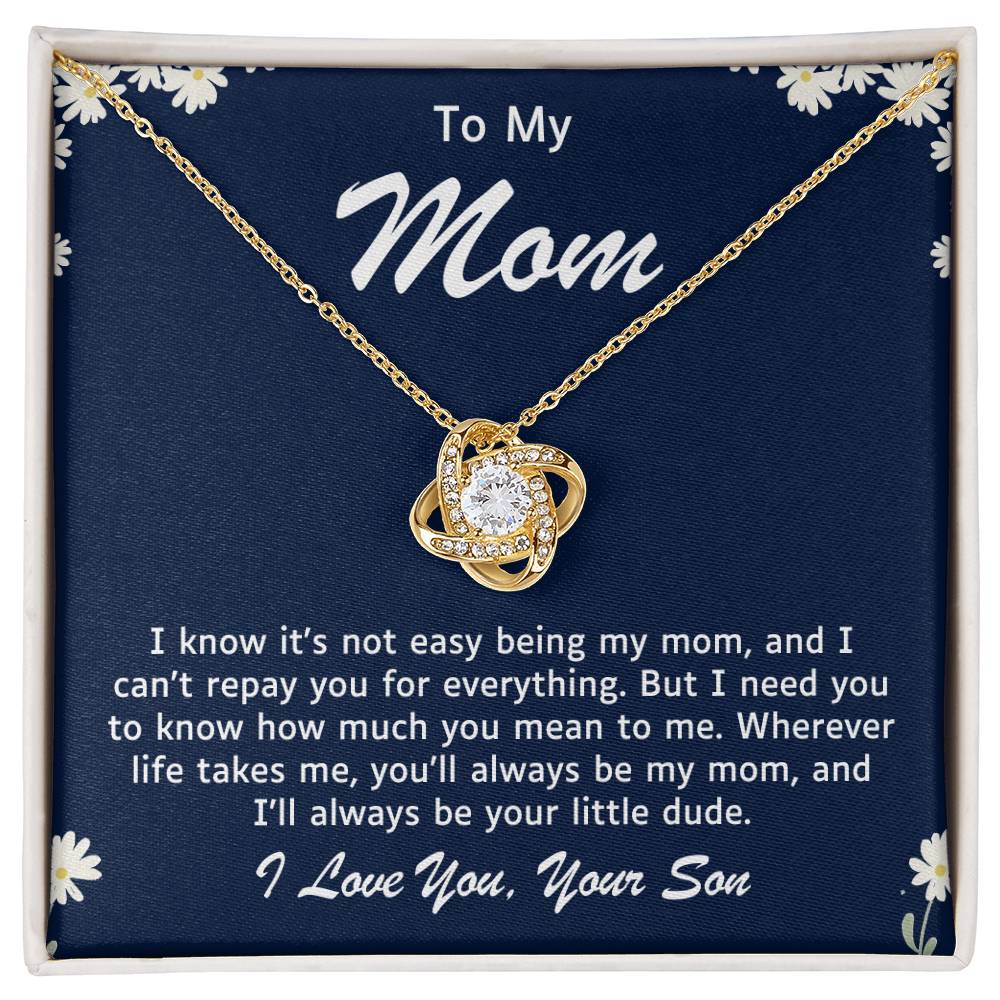 Mother Love Knot Necklace-You Will Always Be My Mom