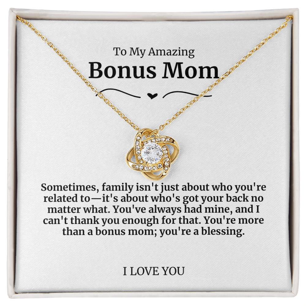 To My Amazing Bonus Mom Necklace