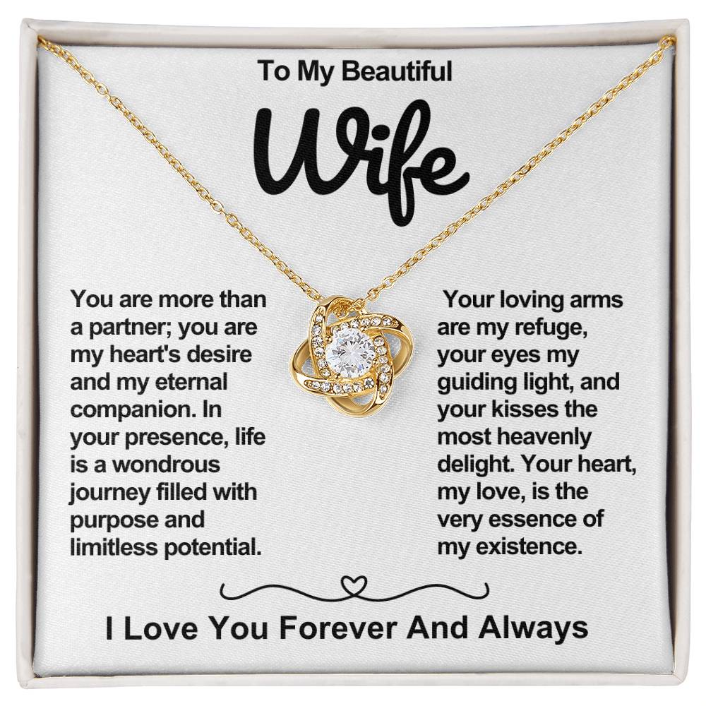 Wife Love Knot Valentine Necklace