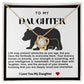 Daughter Mamma Bear And Baby Love Knot Necklace