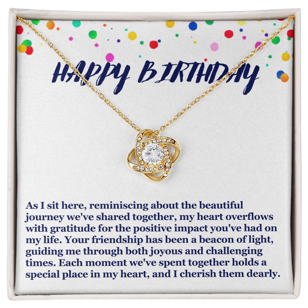 Happy Birthday Love Knot Necklace