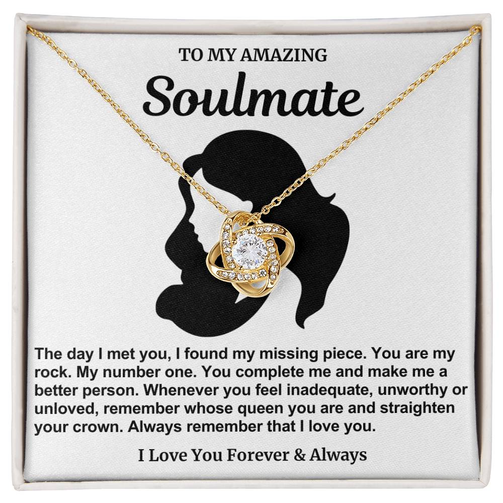 Soulmate Straighten Your Crown Love Knot Necklace