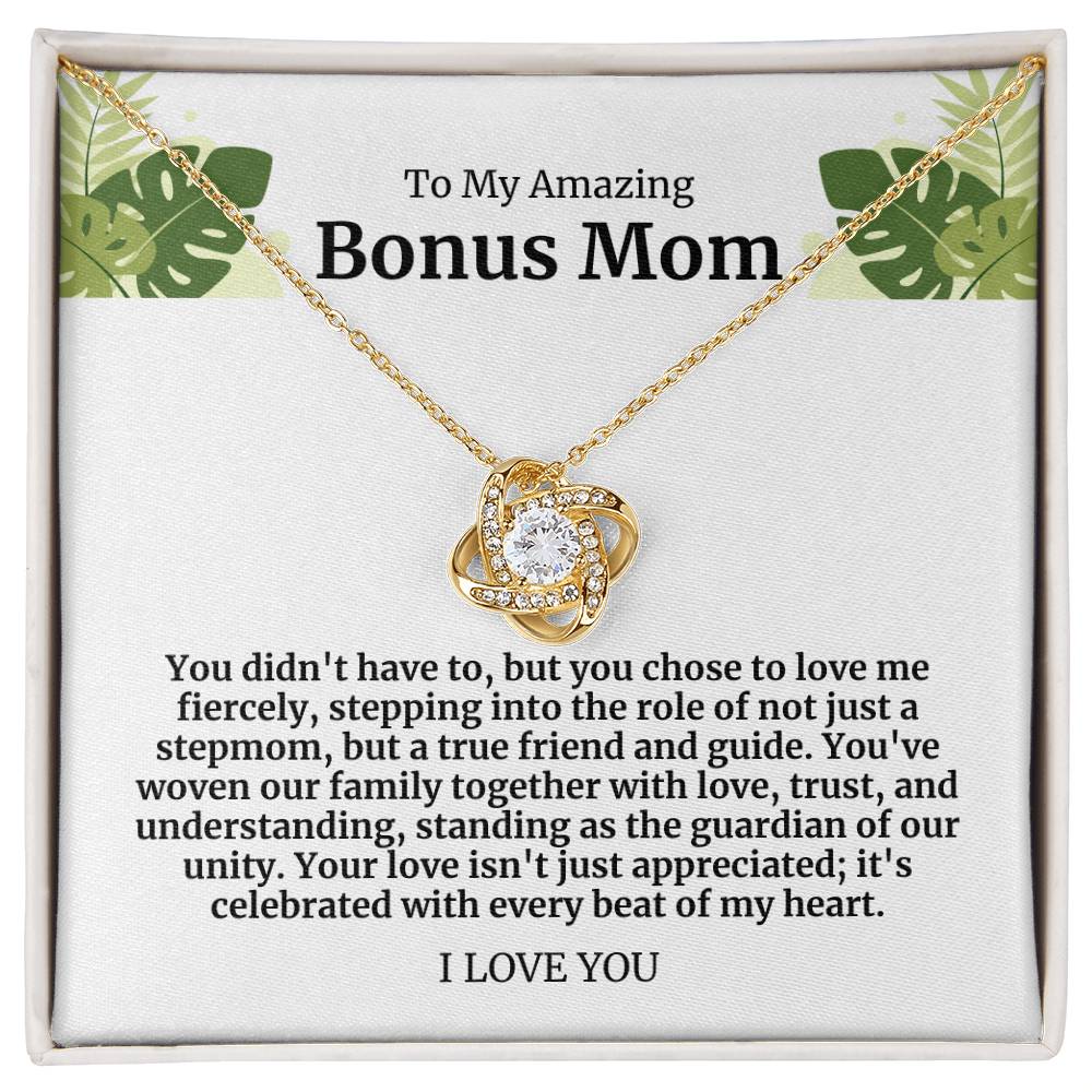 To My Amazing Bonus Mom Necklace