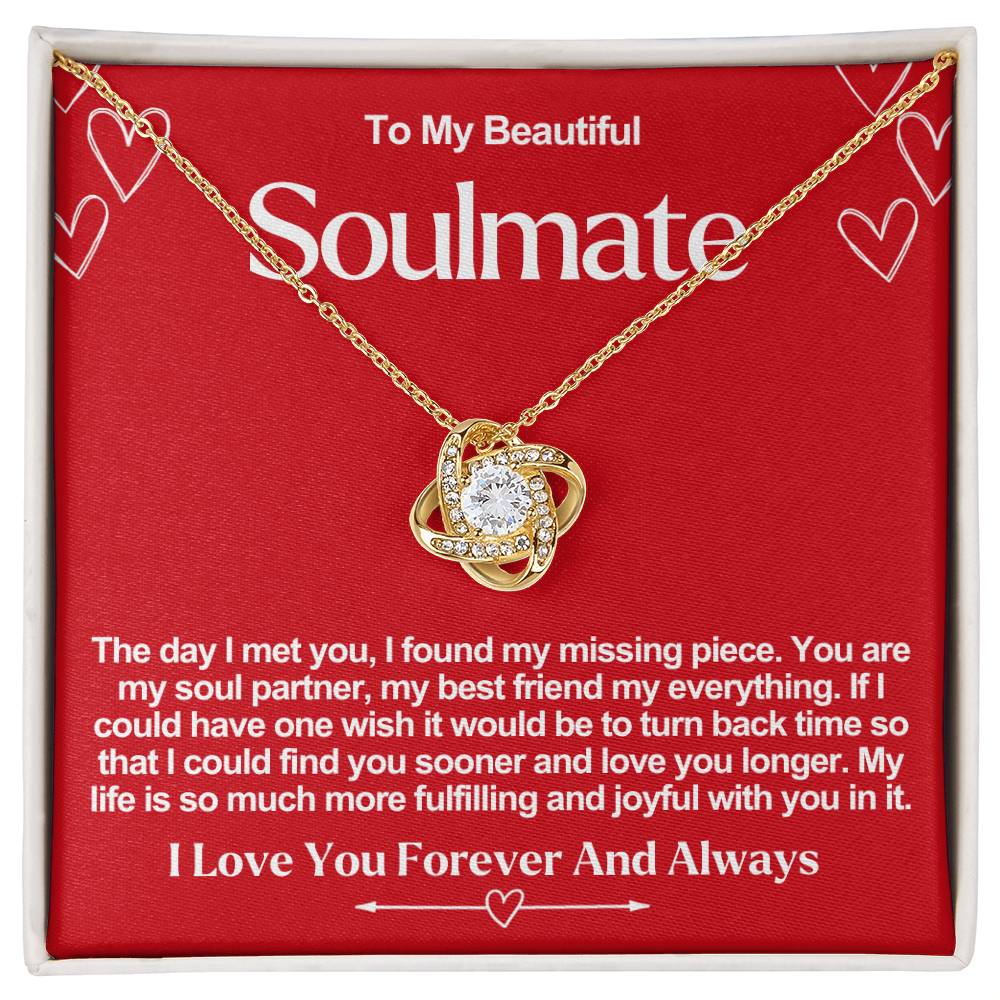 Soulmate Valentine Love Knot Necklace