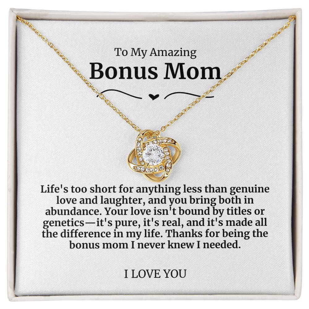 To My Amazing Bonus Mom Necklace