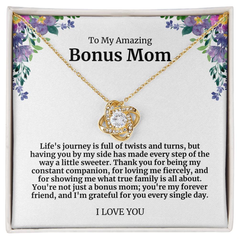 To My Amazing Bonus Mom Necklace