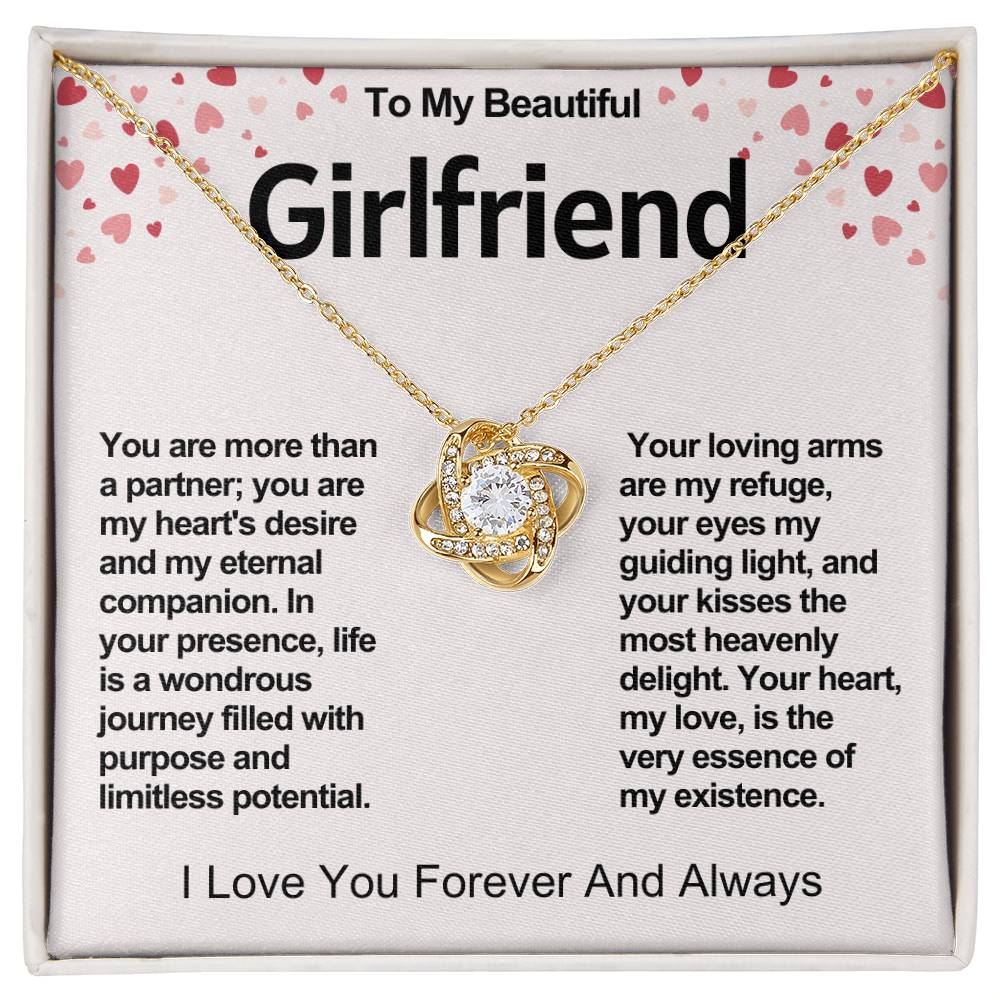 Girlfriend Love Knot Valentine Necklace