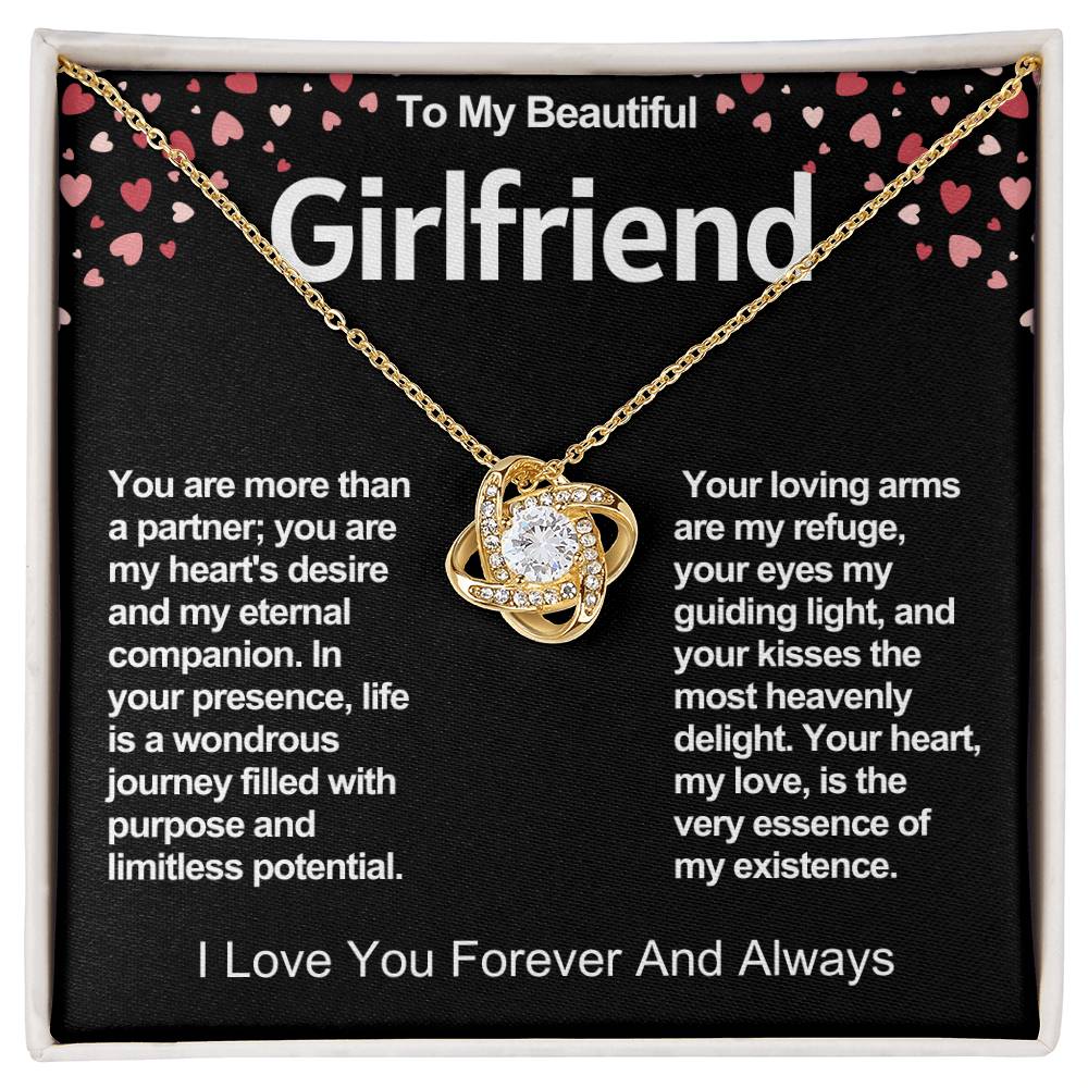 Girlfriend Love Knot Valentine Necklace