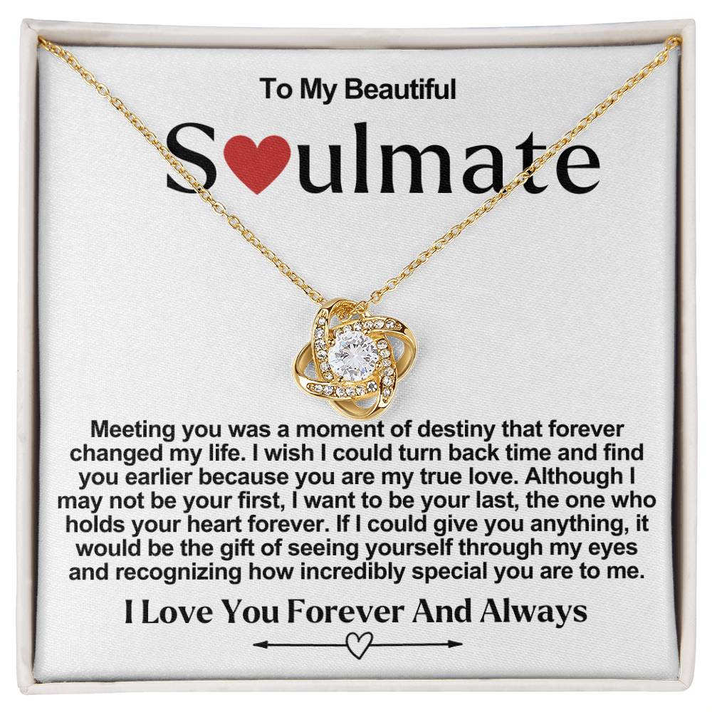 Soulmate Valentine Love Knot Necklace