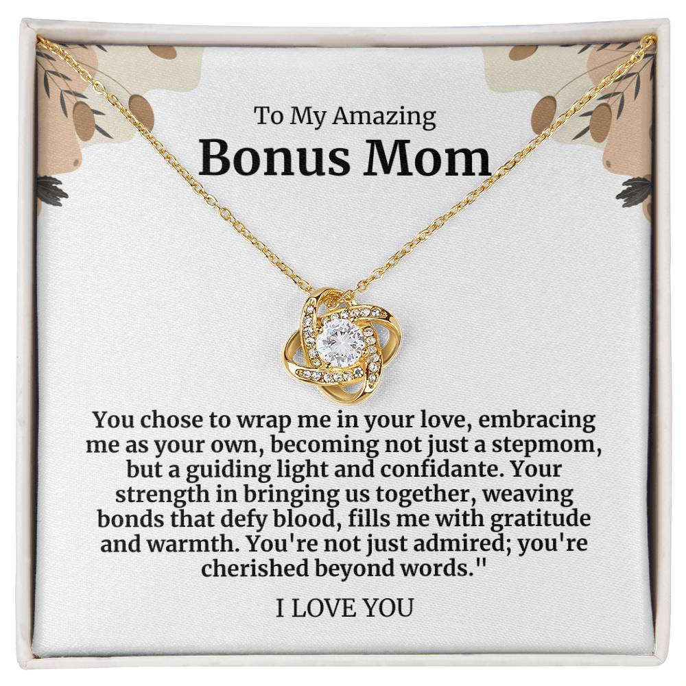 To My Amazing Bonus Mom Necklace