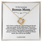 To My Amazing Bonus Mom Necklace