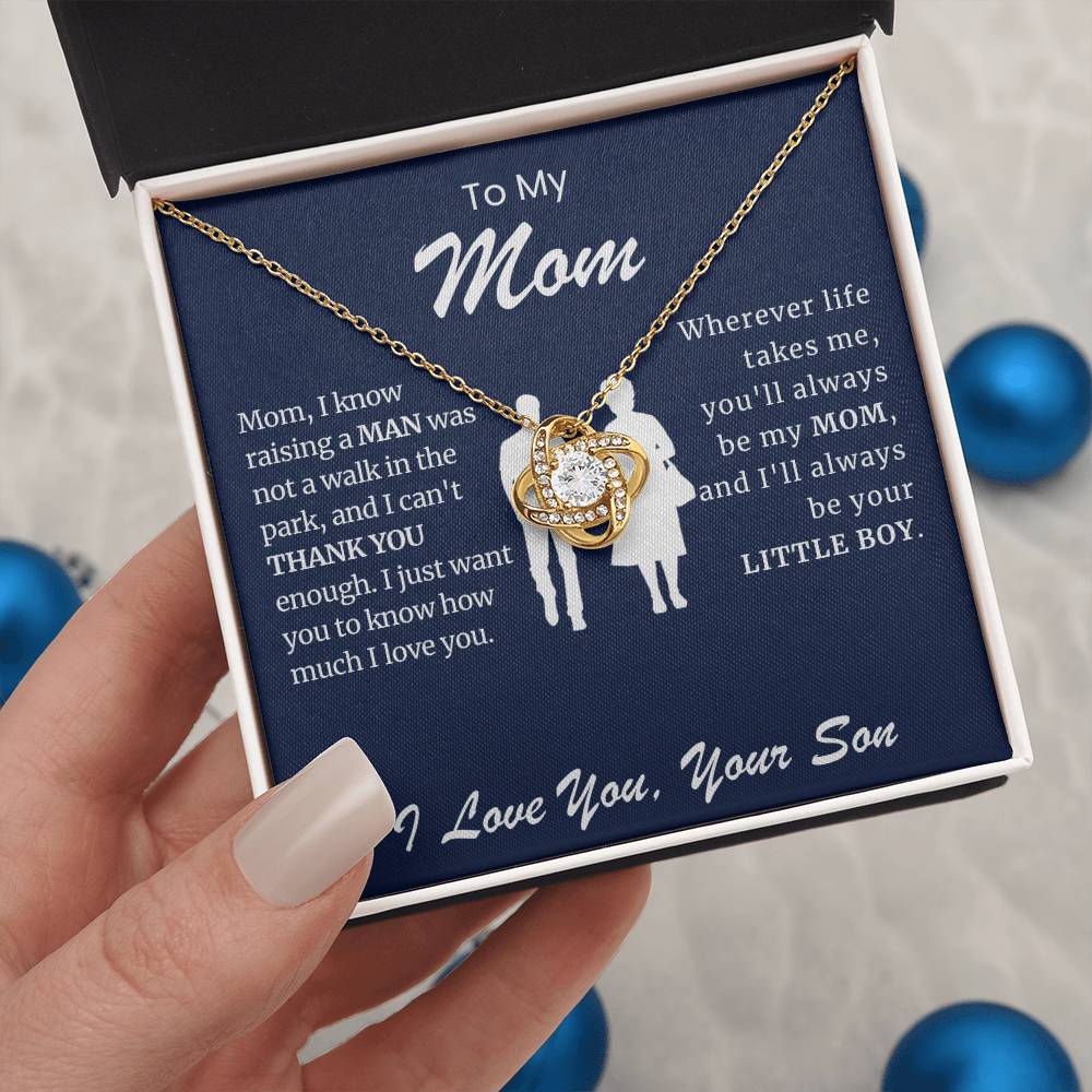 [ ALMOST SOLD OUT ]To My Mom Love Knot Necklace-Raising a Man