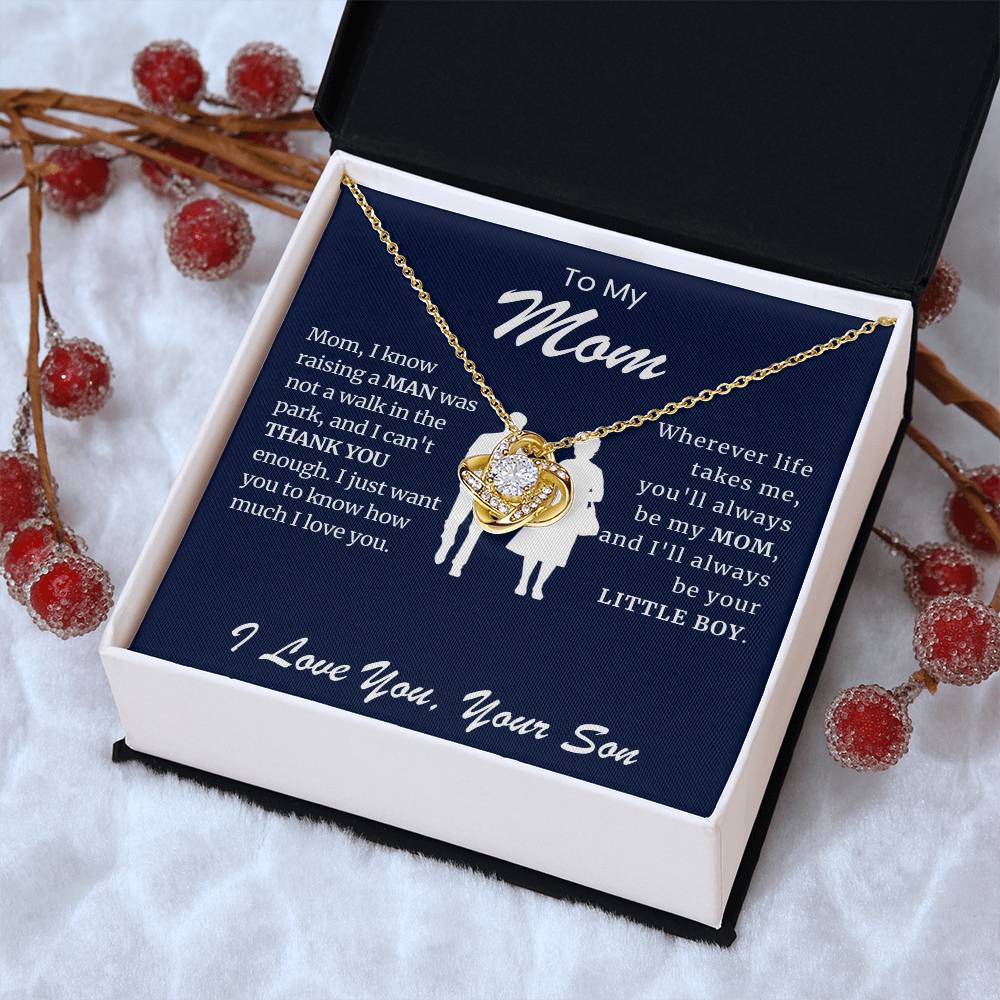 [ ALMOST SOLD OUT ]To My Mom Love Knot Necklace-Raising a Man