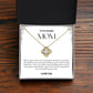 To My Amazing Mom Love Knot Necklace