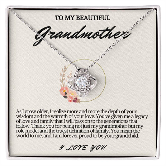 Grandmother Love Knot Necklace